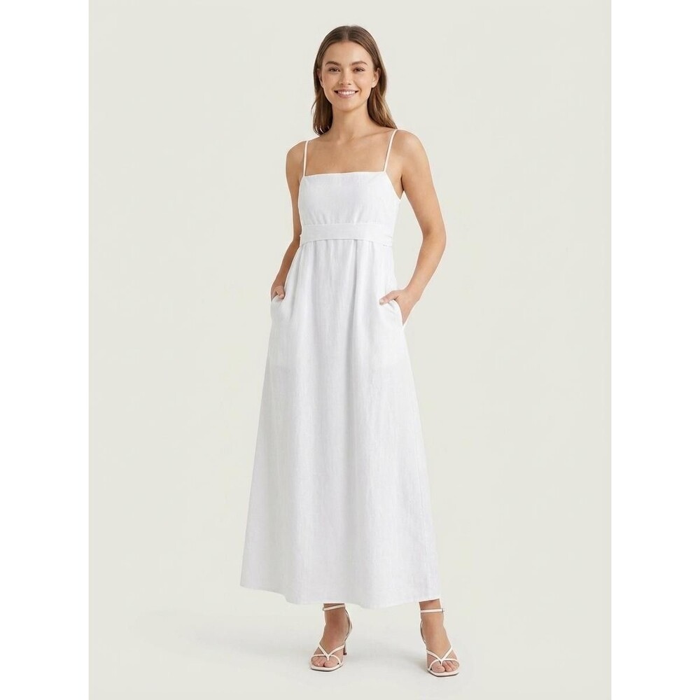 NWT Vince. White Panel Midi Dress XL - Quiet Luxury Minimalist Bridal Event - Picture 15 of 15